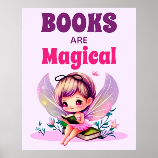 Les livres sont un poster de lecture magique (Devant)