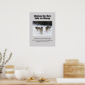Les loups ne parlent pas aux moutons Poster Motiva (Cuisine)