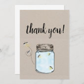 Les lucioles dans un pot de mason merci (Devant / Derrière)