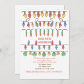 Les lumières de Noël Faire-part mobile (Devant / Derrière)