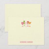 Les Lunettes De Cocktail Les Cartes De Remerciemen (Devant / Derrière)