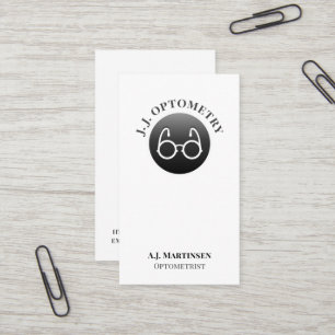 Les lunettes d'oeil sur un Carte de visite à bouto