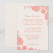 Les luxueuses invitations florales au mariage (Devant / Derrière)