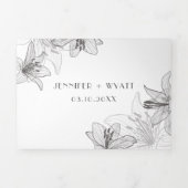 Les Lys Floraux En Une Seule Invitation (Page de couverture)