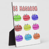 Les Macarons Cute Cartoon Fotoplaat (Zijkant)