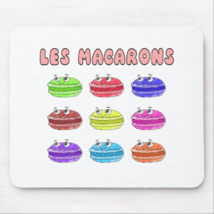 Les Macarons Cute Cartoon Muismat