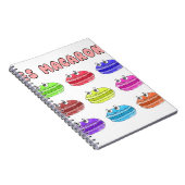 Les Macarons Cute Cartoon Notitieboek (Rechterzijde)