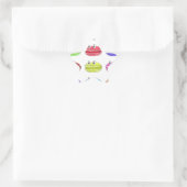 Les Macarons Cute Cartoon Ster Sticker (Tas)