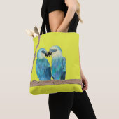 Les Macaws de Spix sur un Sac fourre-tout (De près)