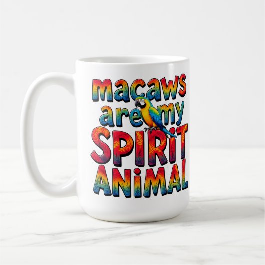 Les macaws sont mon esprit Animal Café Mug (Gauche)