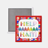 Les mains pour aider Haïti Magnet (Recto/Verso)