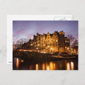 Les maisons du canal d'Amsterdam à la carte postal (Devant / Derrière)