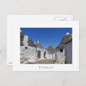 Les maisons Trulli dans les Pouilles carte postale (Devant / Derrière)