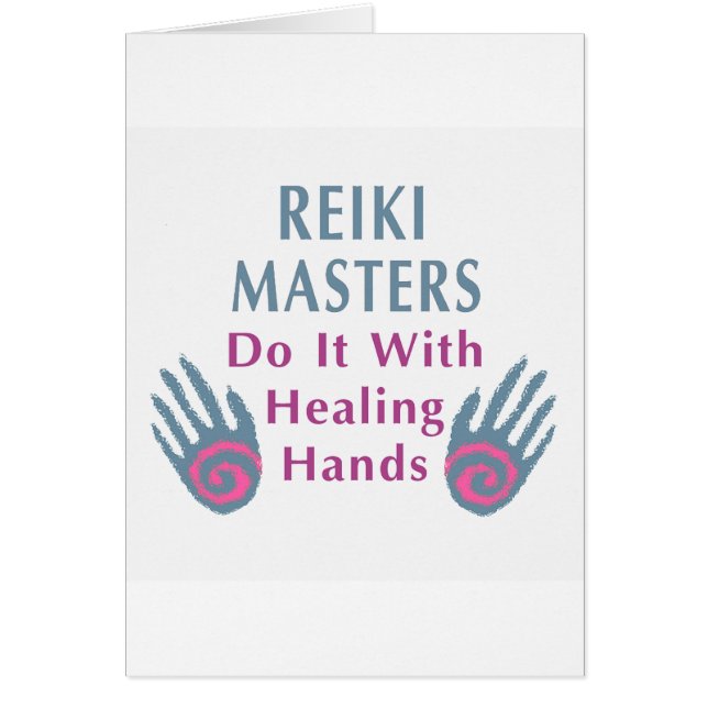 Les maîtres Reiki le font avec les mains de guéris (Devant)