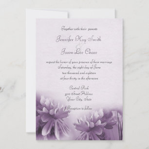 Les mamans pourpres Invitations de mariage de prin