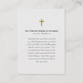 Les martyrs brûlés à la carte de prière Nicomedia (Dos)