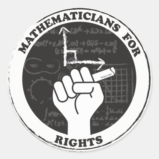 Les mathématiciens pour les autocollants Droits (Devant)