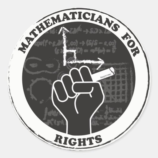 Les mathématiciens pour les autocollants Droits (Devant)
