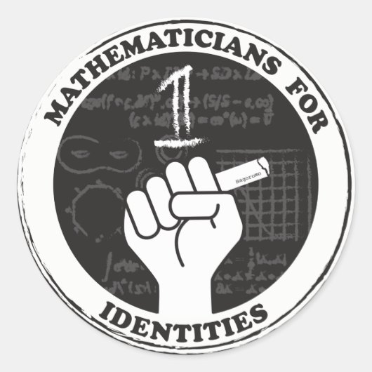 Les mathématiciens pour les autocollants Identité (Devant)