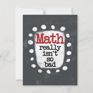 Les maths ne sont pas vraiment une mauvaise carte