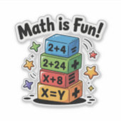 Les maths sont des autocollants amusants (Devant)