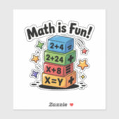 Les maths sont des autocollants amusants (Feuille)