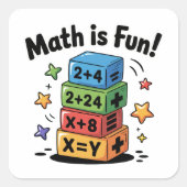 Les maths sont des autocollants amusants (Devant)