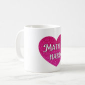 Les maths sont une tasse de coeur rose (Devant gauche)