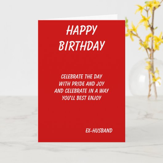 Les meilleures cartes d'anniversaire de l'ex-mari (Fleur jaune)