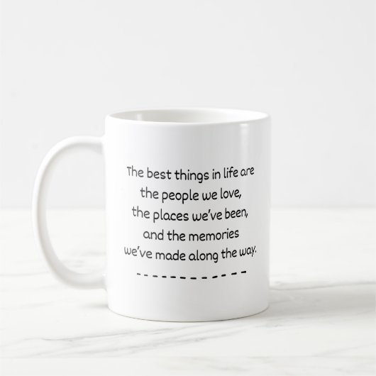 "Les Meilleures Choses Dans La Vie" Cite Mug (Gauche)