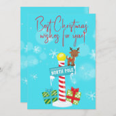 Les "meilleurs souhaits de Noël pour vous !" Carte (Devant / Derrière)