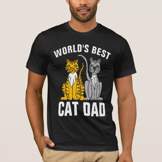 LES MEILLEURS T-shirts DAD CAT DU MONDE tee - shir (Devant)