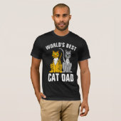 LES MEILLEURS T-shirts DAD CAT DU MONDE tee - shir (Devant entier)