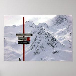 Les Menuires Three Valleys France Alps Frankrijk Poster