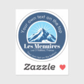 Les Menuires trois Vallées Frankrijk skigebied cad Sticker (Vel)