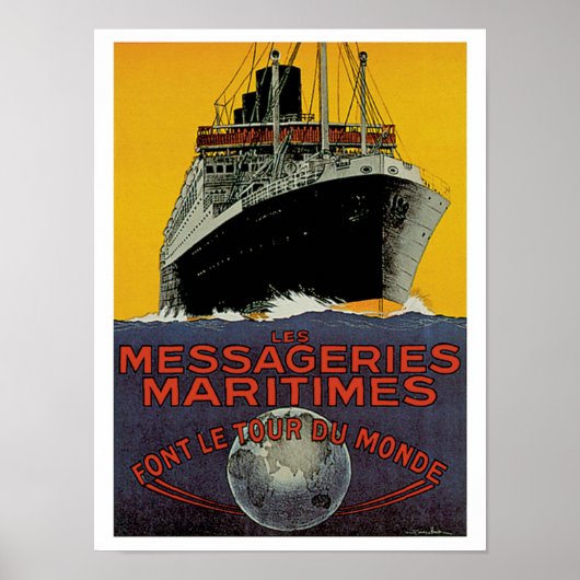 Les Messageries Maritimes Poster (Voorkant)