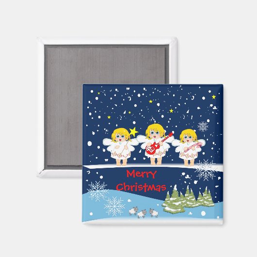 Les mignons anges Joyeux aimant Noël (Recto/Verso)