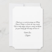 Les mignons animaux Carte de remerciements Baby sh (Dos)