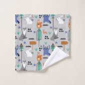 Les mignons animaux en bois (Gant de toilette)