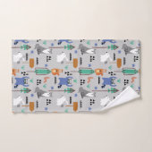 Les mignons animaux en bois (Serviette à main)