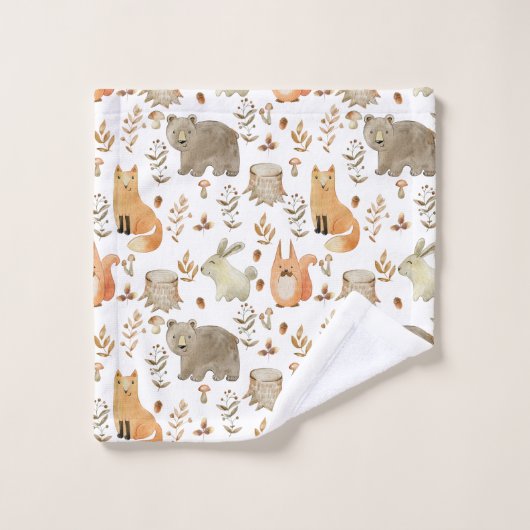 Les mignons animaux en bois (Gant de toilette)