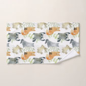 Les mignons animaux en bois (Serviette à main)