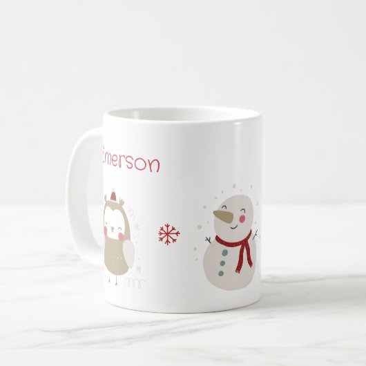 Les mignons animaux La Mug personnalisée de Noël d (Devant gauche)