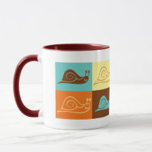 Les mignons escargots colorés sont design cool Mug