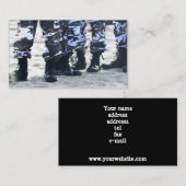 Les militaires initialisent des cartes de visite (Devant / Derrière)