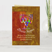 Les Miracles arrivent Menorah Cartes (Dos)