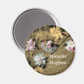 Les miracles se produisent Fleurs Magnet de motiva (Recto/Verso)