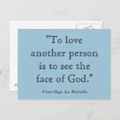 Les Misérables Quote Briefkaart (Voorkant / Achterkant)