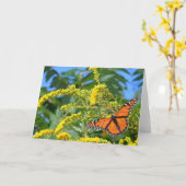 Les Monarques - Carte de voeux vierge (Fleur jaune)