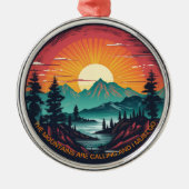 Les Montagnes Appelent Citation Ornement de Noël (Devant)